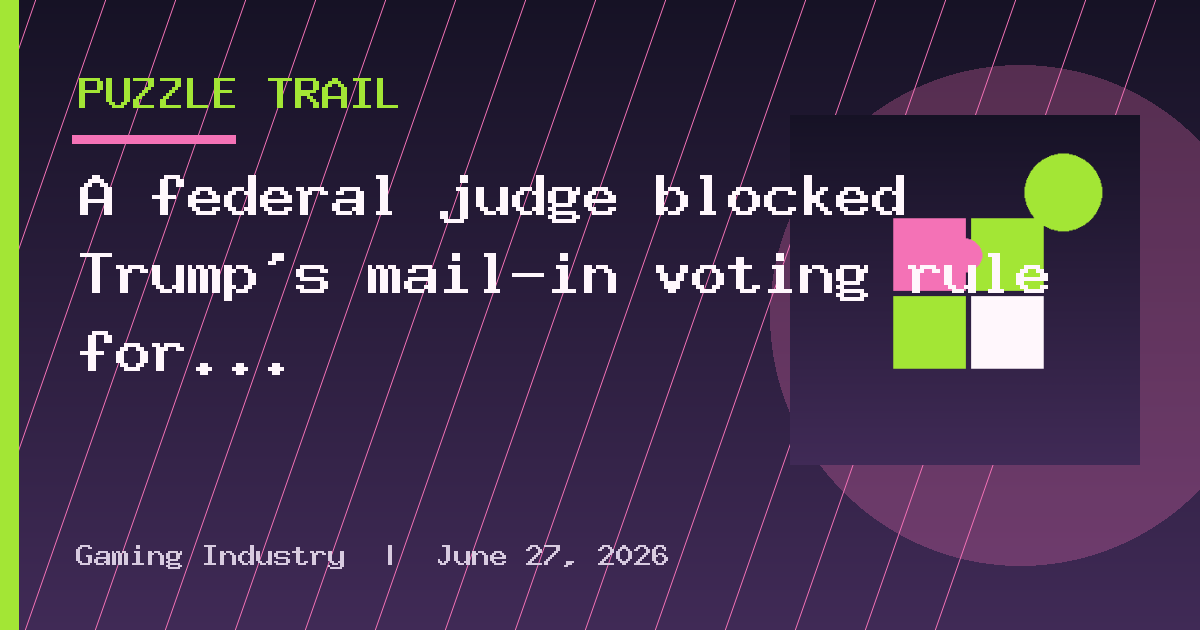 A federal judge blocked Trump’s mail-in voting rule for the third time