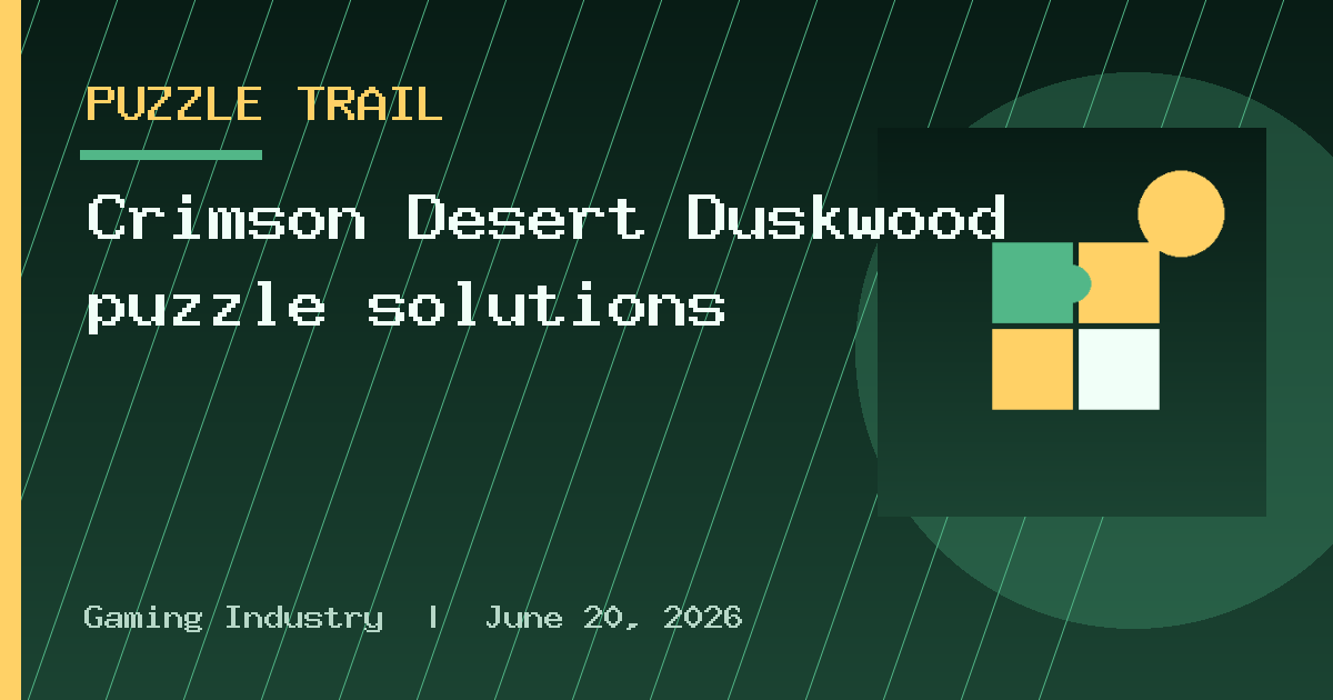 Crimson Desert Duskwood puzzle solutions