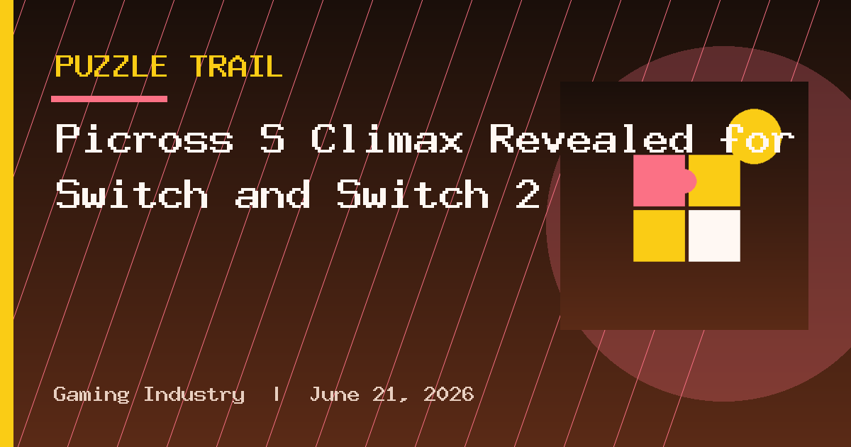 Picross S Climax Revealed for Switch and Switch 2