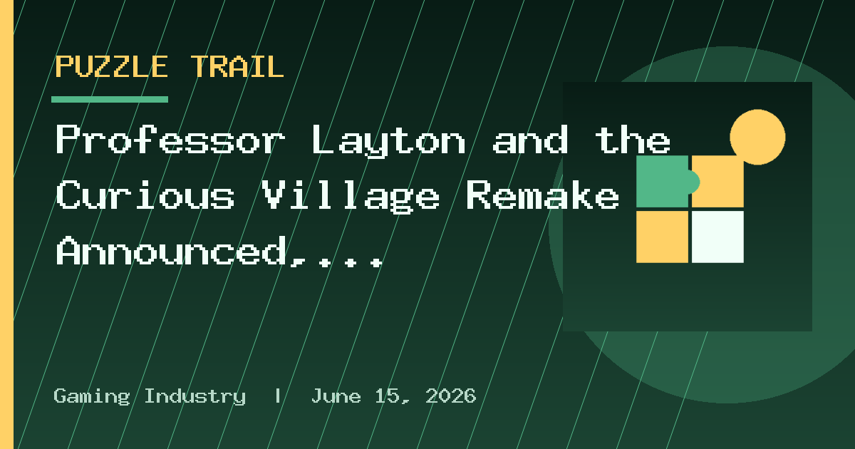 Professor Layton and the Curious Village Remake Announced, Coming to Multiple